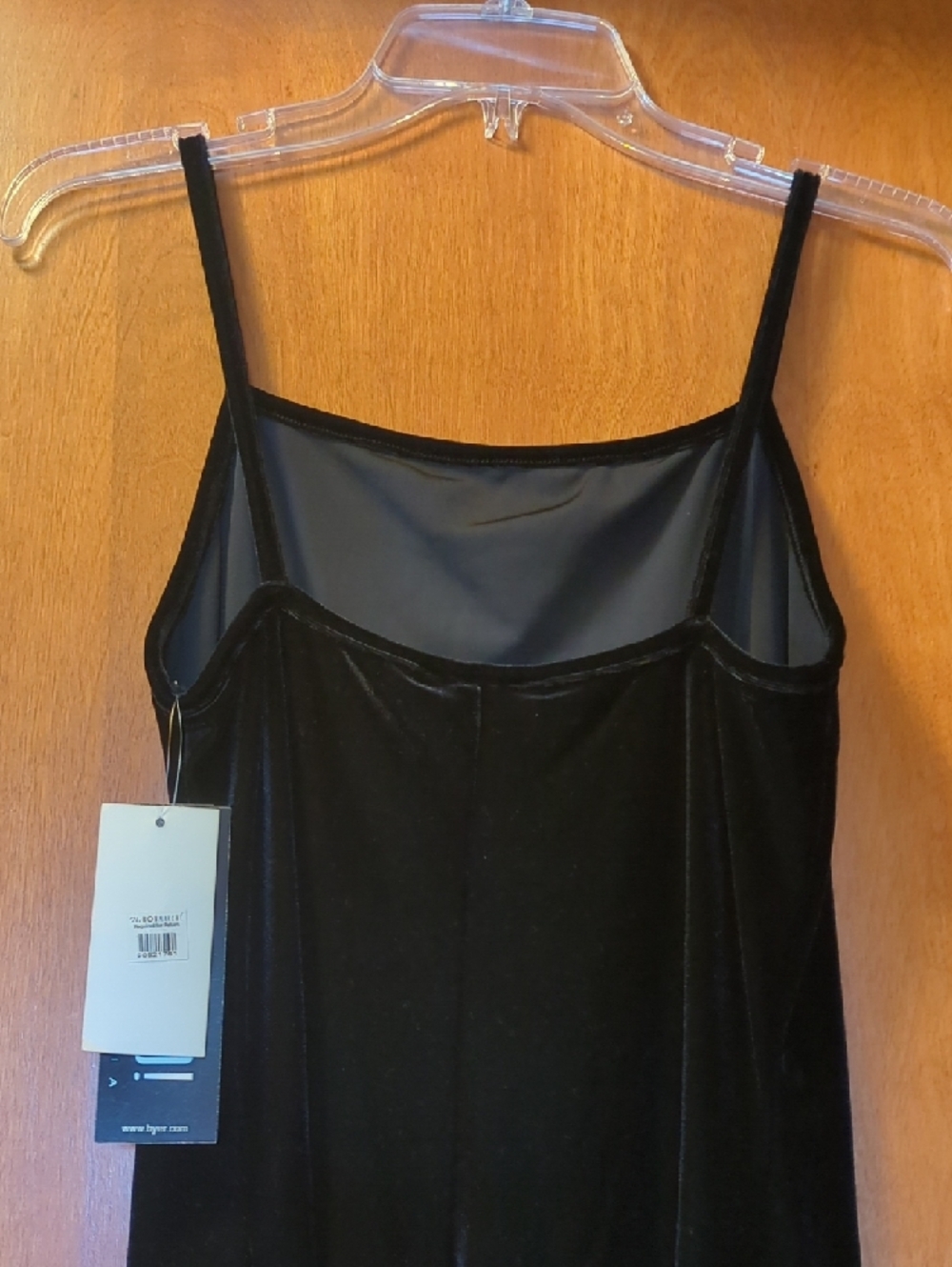 Black Floral Midi Slip Dress with Spaghetti Straps - Picture 6 of 7